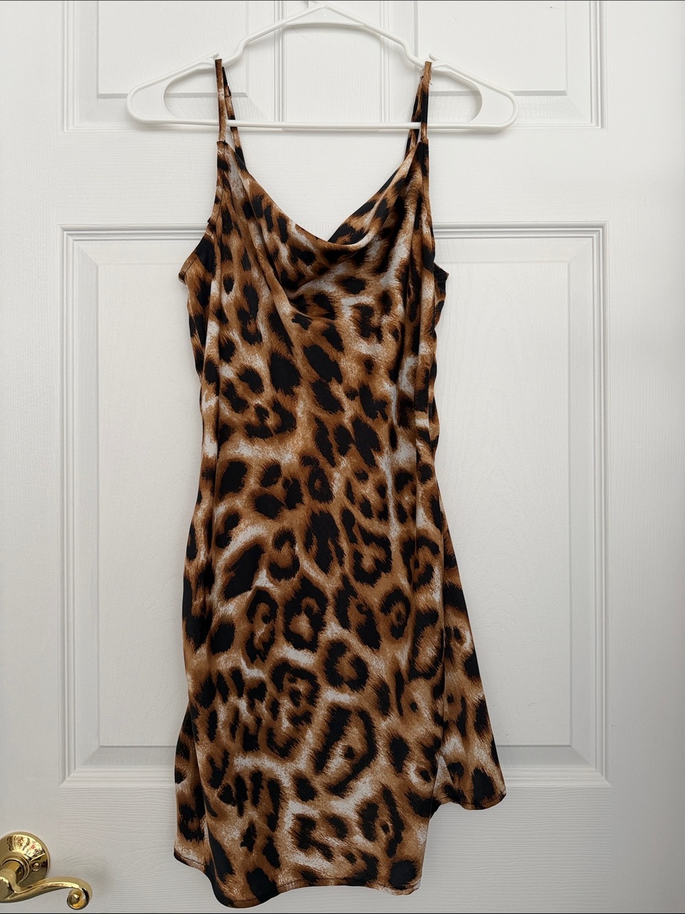 Forever 21 Leopard Print Slip Mini Dress - Brown/Black